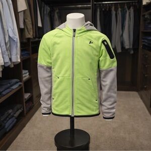 Russell Athletic Lime and Gray Kids Puffer Jacket